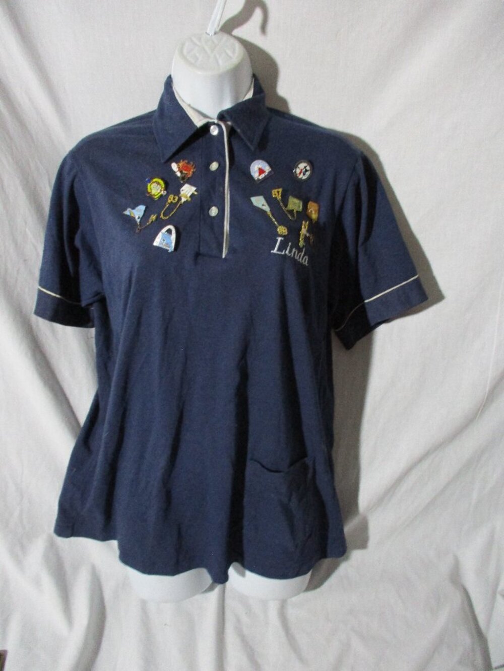 Vintage HILTON WESTCHESTER NEW YORK NY PINS Linda BOWLING Rockabilly Retro Shirt